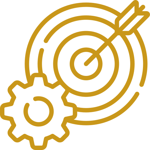 Goal setting icon, phase one of the property damage marketing process